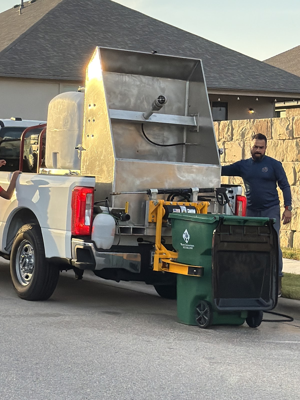 Keep Bin Clean truck, equipment, and bins photographed by Hector Zavala